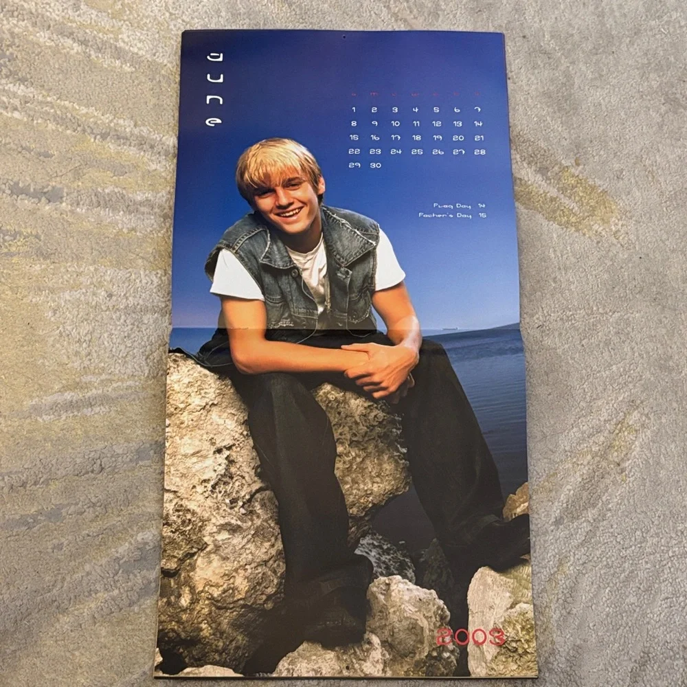 Aaron Carter 2003 Calendar, Valentines, and Postcard Bundle
